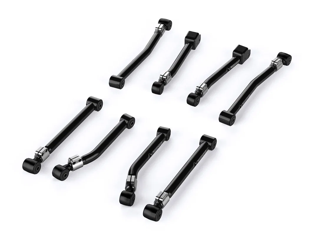 1415610 – TERAFLEX Control Arm, Tubular Adjustable Black Steel With Rubber Bushings Set Of 8